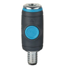 13mm Push Button Safety Coupling with Hose Tail | Quick Release Air Compressor Fitting