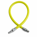 Anti-Whip Air Hose Safety Lead 0.6m | 10mm ID | High-Vis Yellow | Euro to 1/4" BSP Male