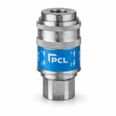 Safeflow 1/4" BSP Female Safety Air Coupling – High-Flow Steel Quick Release Connector