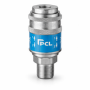 Safeflow 1/4" BSP Male Thread Safety Air Coupling | High-Flow Steel Quick-Release Connector