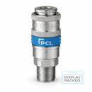 1/4" BSP Male Air Line Coupling | High Flow Quick Release Connector | Display Packed