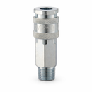ISO B12 Male Thread Adaptor R½ BSP | High-Flow Steel Quick-Release Pneumatic Fitting