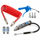 Professional Air Compressor Accessory Kit | Coiled Hose, Blow Gun, Tyre Inflator & Couplings