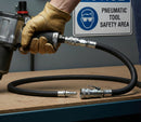 Anti-Whip Safety Air Hose – 0.6m x 13mm I.D. with 1/2" Male End Fitting