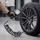 Professional Dial Tyre Inflator Gauge | 0–170 PSI Precision | 1.8m Hose | Euro Connector