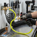 High Visibility Anti-Whip Air Hose Safety Lead 0.6m – 10mm ID Hose with 1/4" Male Thread Adaptor