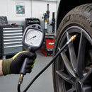 Professional Dial Tyre Inflator Gauge | 0–170 PSI Precision | 1.8m Hose | Euro Connector