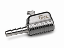 Straight Swivel Tyre Valve Connector | Open-End Clip-On | 1/4" BSP Hose Tailpiece | 14 Bar