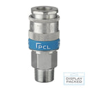 XF-Euro Quick Release Coupling Male Thread R 3/8 BSP | Professional Air Line Connector | Display Packed