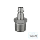 1/2" BSP Male Thread Euro Air Adaptor – Steel Pneumatic Plug Fitting