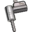 Angled Swivel Tyre Valve Connector with 8mm Hose Tailpiece – Open End Air Inflator Chuck