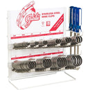 Professional Jubilee Clip Dispenser | 100 Premium 304 Stainless Steel Clips & 3 Flexidrivers | Workshop Storage Solution