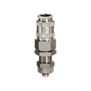 Mini Bulkhead Fitting | 6mm I/D × 8mm O/D | Brass Push-Fit Pneumatic Connector