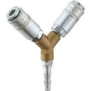 Gray Airflow Twin Coupling to Standard Adaptor