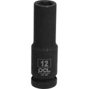 Dark Slate Gray 12mm A/F, Deep Impact Socket, 1/2" Drive