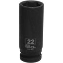 Dark Slate Gray 22mm A/F, Deep Impact Socket, 1/2" Drive