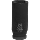 Dark Slate Gray 24mm A/F, Deep Impact Socket, 1/2" Drive