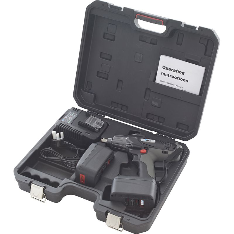 Dark Slate Gray Cordless Impact Wrench (18V, 3.0 Ah), 1/2" Drive (c/w 2 x Batteries, Charger & Case)