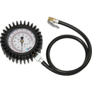 Light Gray Tyre Check Dial Gauge (80mm Dia) 0-170 psi & 0-12 bar, Euro Clip-On Connector