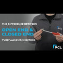 Angled Swivel Tyre Valve Connector 8mm Hose Tailpiece | Open End Air Chuck