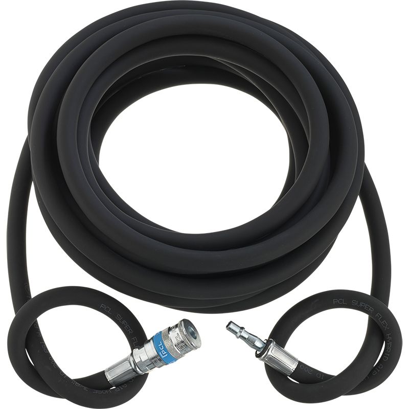 Dark Slate Gray SuperFlex Hose Assembly 15m of 9.5mm i/d Hose, Standard Adaptor One End & Vertex Coupling Other End