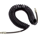 Black Polyurethane Coiled Hose Assembly, Black, 7.5m of 6.5mm i/d Hose, Male Thread R 1/4 Swivel Ends