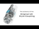 Black Airflow Coupling Male Thread R 3/8