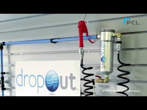 Dark Gray Dropout Water Separator, 1,000 l/min, 3/4 Ports with Auto-Drain