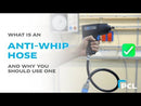 Black Anti Whip Hose 0.6m of 10mm i/d Hose, XF-Euro Adaptor & R 1/4 Male End Fitting