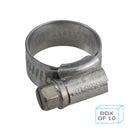 Dim Gray Jubilee Hose Clip Size M00 (11-16mm) Mild Steel Zinc Plated (Supplied in Box of 10)