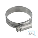 Light Slate Gray Jubilee Hose Clip Size 1M (32-45mm) Mild Steel Zinc Plated (Supplied in Box of 10)