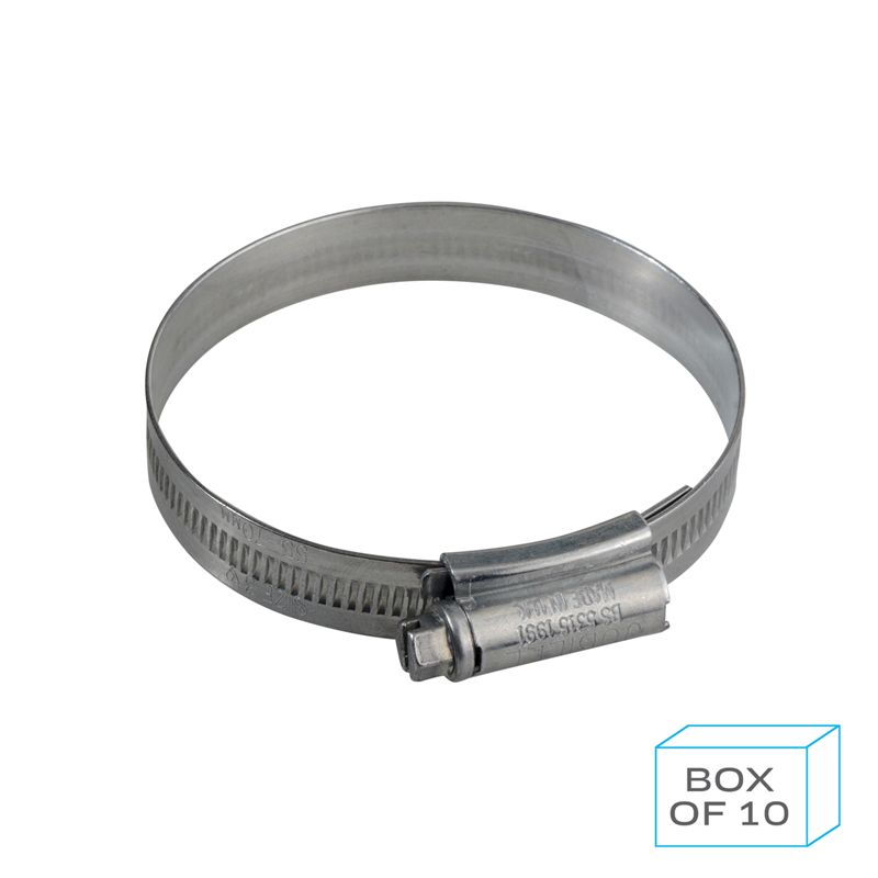 Slate Gray Jubilee Hose Clip Size 3 (55-70mm) 304 Stainless Steel (Supplied in Box of 10)
