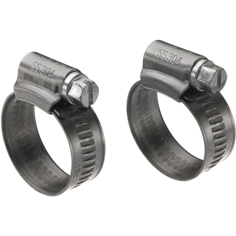 Dim Gray Worm Drive Hose Clip (18-25mm), 304 Stainless Steel (Supplied in a Box of 10)