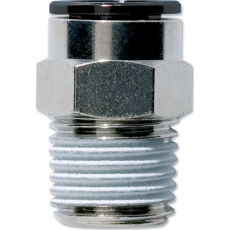 Gray Stud Coupling R 3/8 Male Thread to 8mm Tube