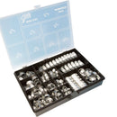 Light Gray Jubilee Hose Clip Workshop Pack (143 Clips Contained in a Plastic Box)